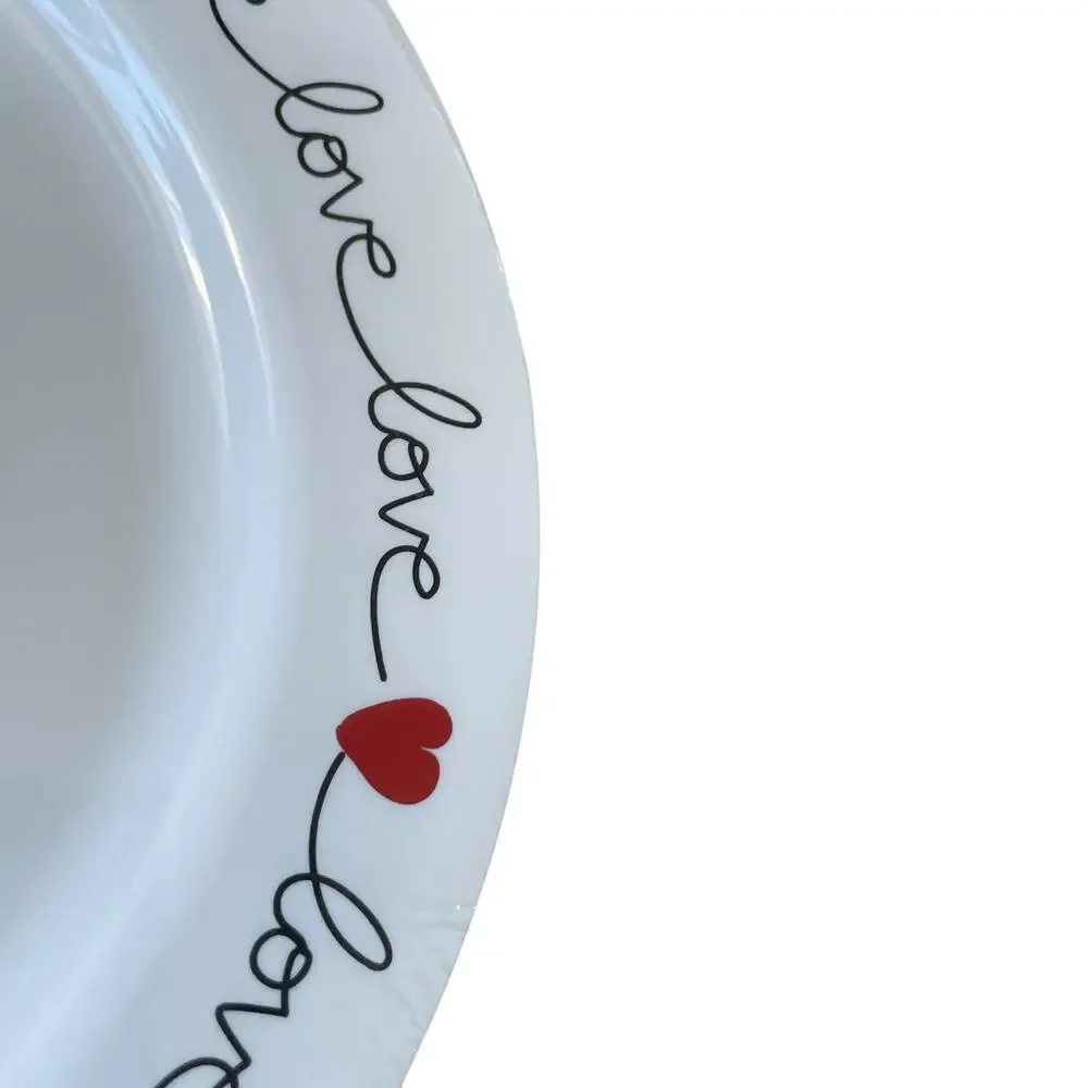 Cupcakes & Cashmere Red Hearts Love Border Disposable 10.25